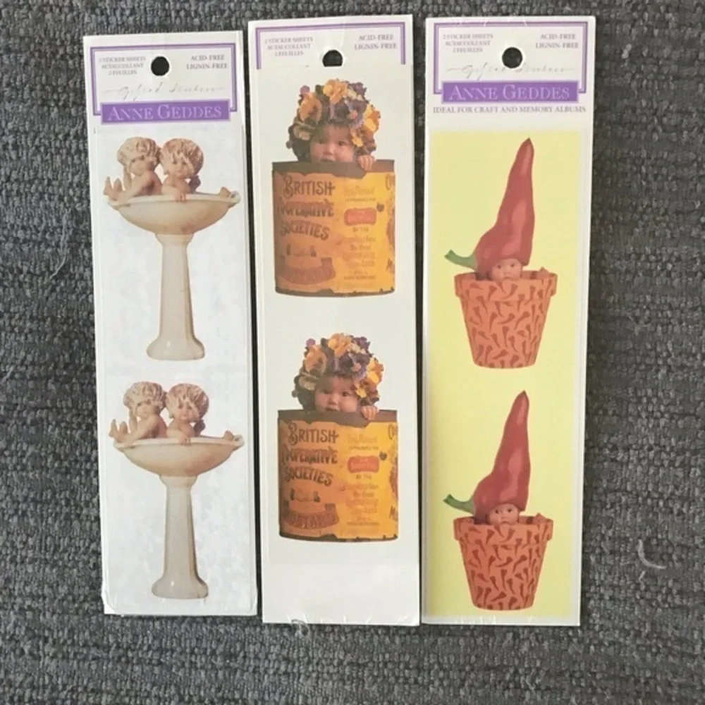 Anne Geddes Scrapbook Sticker Bundle. 7 items NWOT